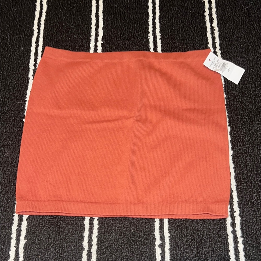 American Eagle Rust Burnt Orange Ribbed Tube Top